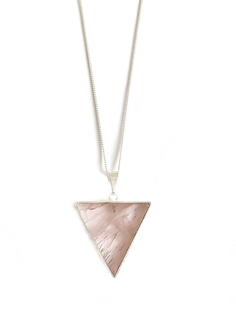 triangle quartz necklace