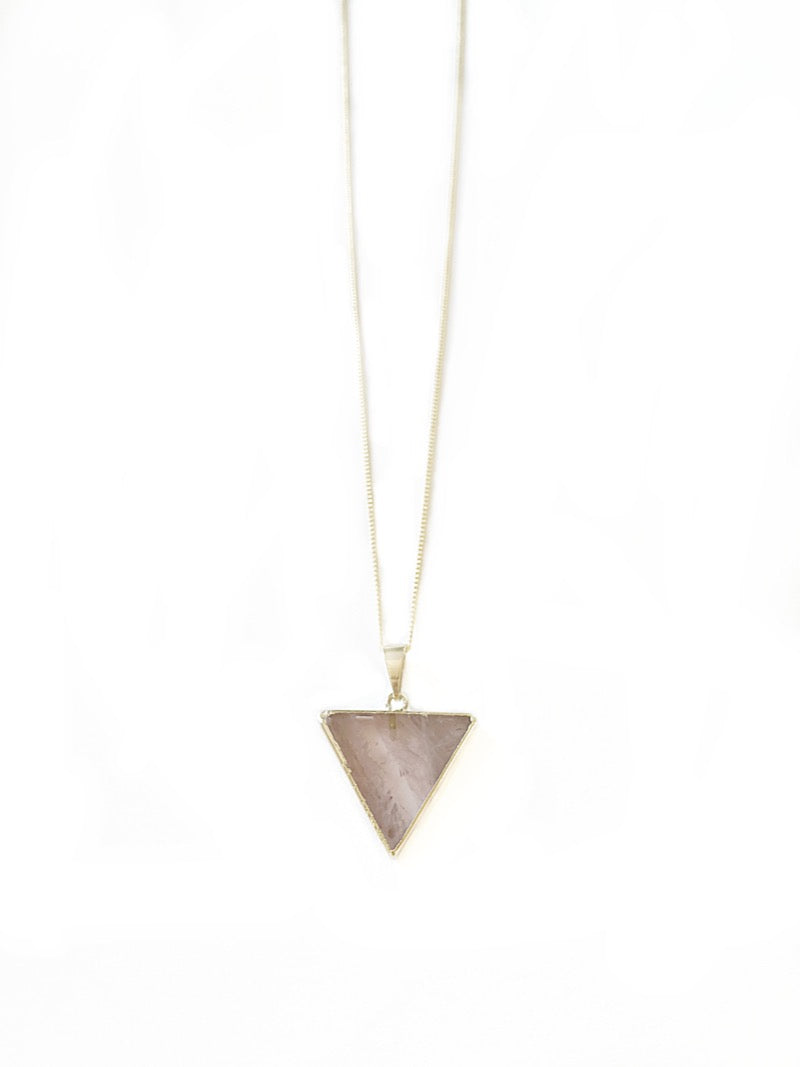 triangle quartz necklace