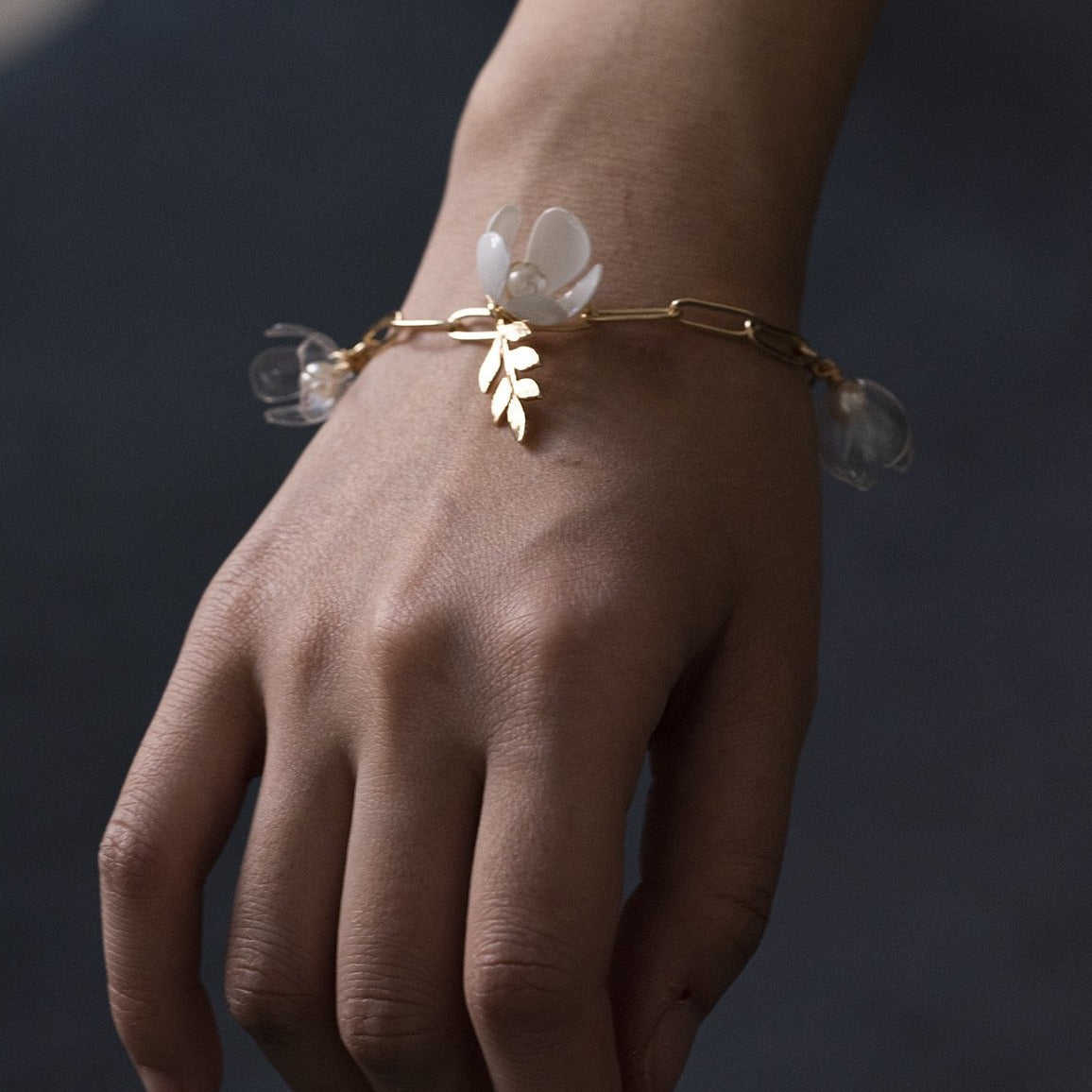 Gold Triple Flower Bracelet