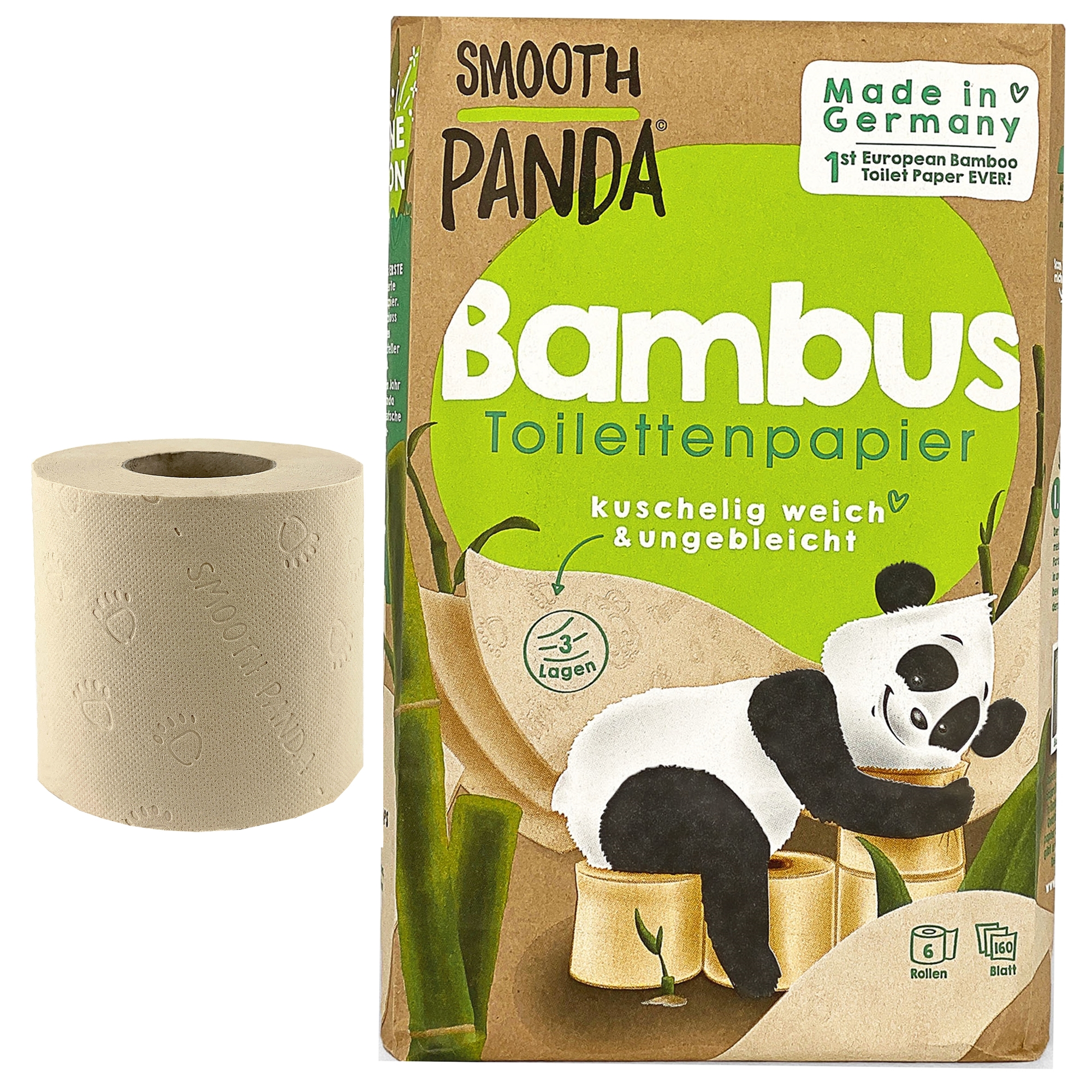 papier toilette lavable, en coton et éponge, zéro déchet, motif panda, idée  cadeau, fait main, zéro waste