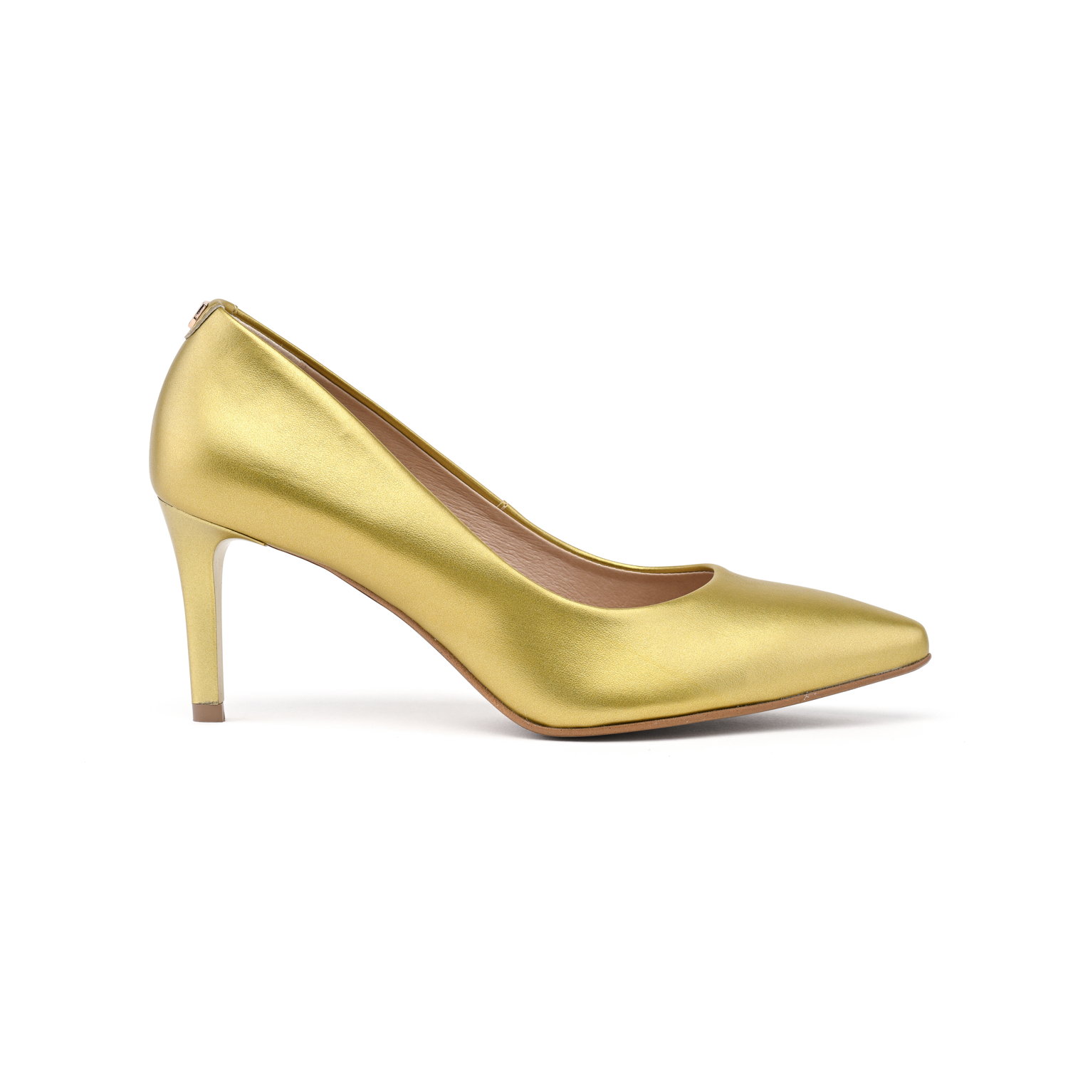 FRIDA POINTED TOE PUMP, Gold Pointed Shoes