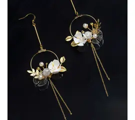Upcycle with Jing - Floral Garland Drip Earrings