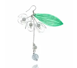 Upcycle with Jing - Lily of the Valley Long Drop Earrings
