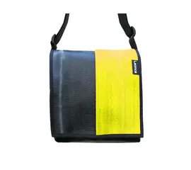 Leonca - Yellow fire hose bag upright