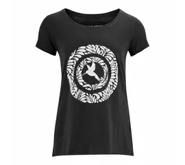 Slub T-Shirt for women -Circle Kolibri - black