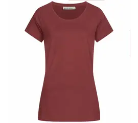 Slub T-Shirt for women - Basic - wine red
