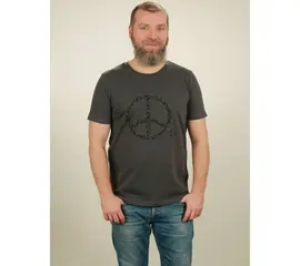 Men's t-shirt - Peace - dark grey