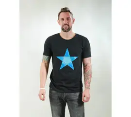 Men's t-shirt - Origami Star - black