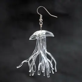 Upcycle with Jing - Clear Jellyfish Drop Earrings