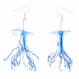 Upcycle with Jing - Boucles d'oreilles Méduses bleues