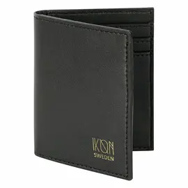 IKON - Porte-cartes bi-fold en cuir Cactus - Noir