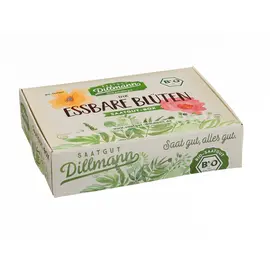 Saatgut Dillmann - Essbare Blüten Saatgut-Box S Bio im Papp-Geschenkkarton