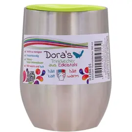 Dora - Doppelwandiger Edelstahlbecher 360ml