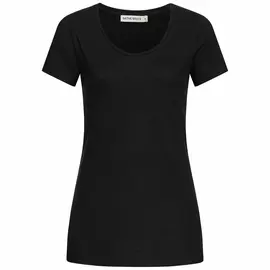 Slub T-Shirt for women - Basic A-Linie - black
