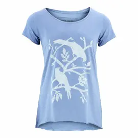 Slub T-Shirt für Damen -Birds - smoke blue