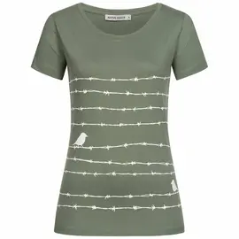 T-Shirt pour femmes - Barbwire - moss green