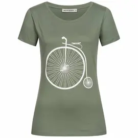 T-Shirt für Damen - Retro Bike - moss green