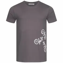 T-Shirt Herren - Three Geckos - charcoal