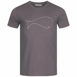 T-Shirt Herren - Whale - charcoal