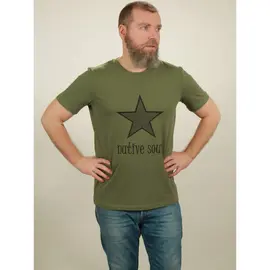 Men's t-shirt -Star - green