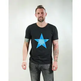 T-Shirt Hommes - Origami Star - black