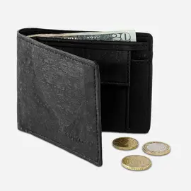 Portefeuille en liège avec pochette pour pièces de monnaie
